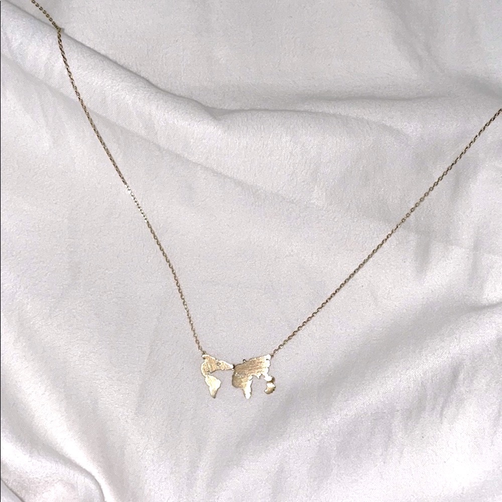 World Map Necklace
